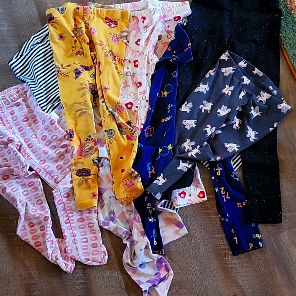 Girls Leggings LOT 8 pairs